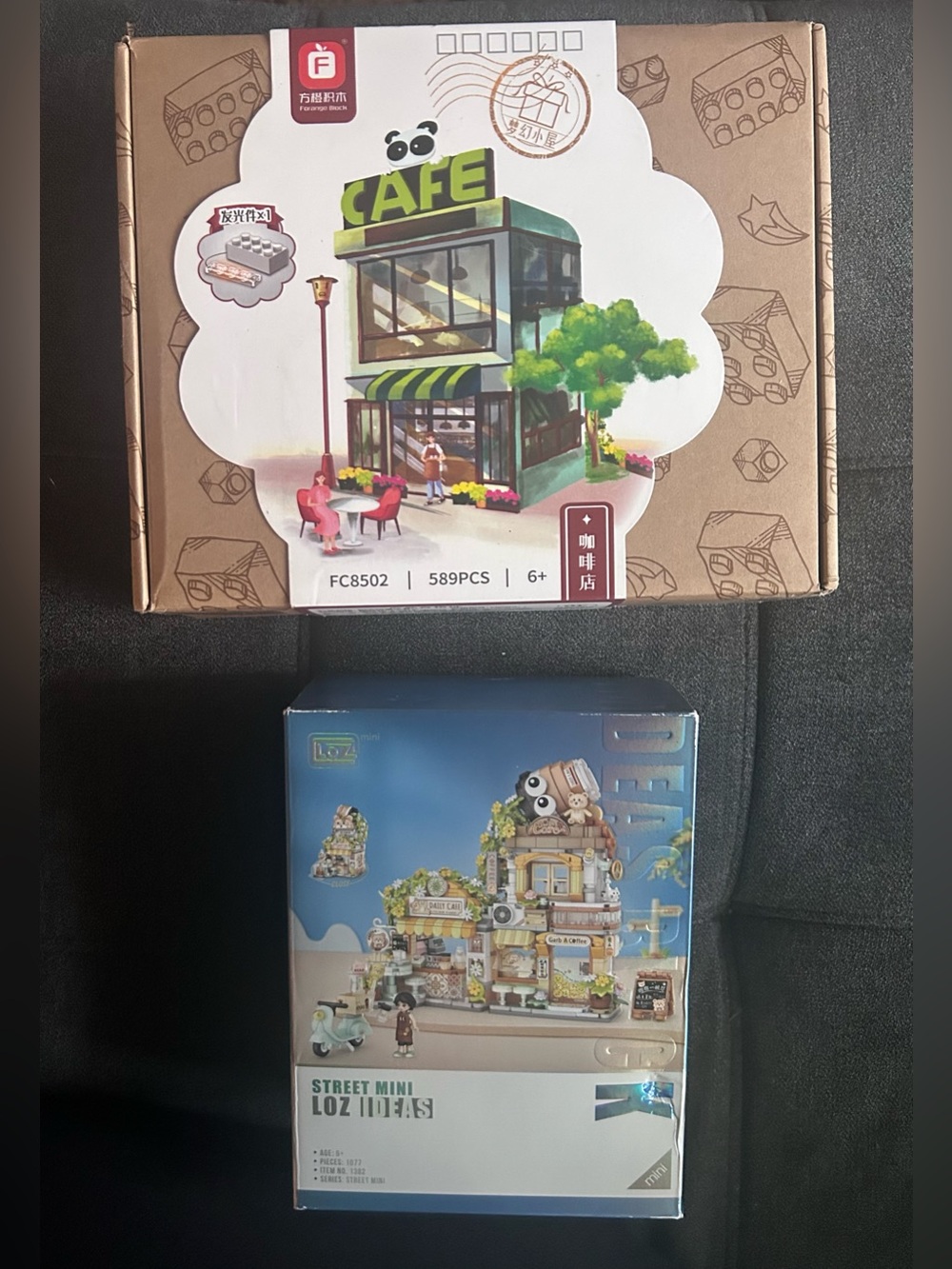 2 Sets Bricks / Block Building.  Street Mini & Cafe